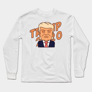 Cartoon Vote For President Donald Trump 2020 Long Sleeve T-Shirt